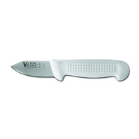 Victory Knives 260108115  - 2.5mm x 8cm Stainless Steel Single Edge Oyster Knife (White Plastic Handle)