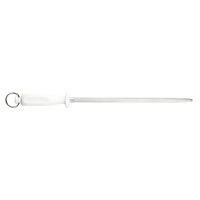 Victory Knives TI40  - 30cm Flugel Steel, Super Fine Grit (White Plastic Handle With Ring)