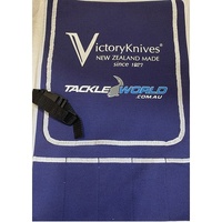 Victory Knives TI65TWLogo - 5 Pocket Blue Knife Roll,  (with Tackleworld Logo)