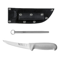 Victory Knives V372112200SL- S1R - Hunter Boning Knife Set (Slate Grey Progrip Handle)